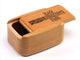 Opened View of a 3" Tall Wide Cherry with laser engraved image of Growing Cross
