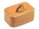 Top View of a 3" Tall Wide Cherry with laser engraved image of Heartline Frog
