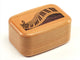 Top View of a 3" Tall Wide Cherry with laser engraved image of Piano Keyboard