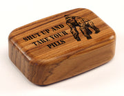 Teak Organizer Box - Gorilla Pills