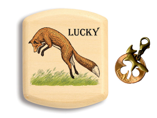 Open View of a Treasure Box with color printed image of Lucky Fox