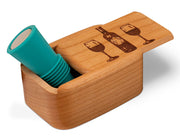 3" Tall Treasure Box - Wine and Cork