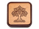 Top View of a Terra Flip-Top with laser engraved image of Celtic Tree