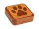 Angled Top View of a Terra Flip-Top with laser engraved image of Dog Paw Print