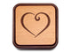 Top View of a Terra Photo Flip-Top with laser engraved image of Heart