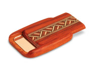 Padauk Secret Mirror Box - Zig Zag Inlay