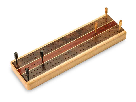 Top View of a Maple Inlay Cribbage Board