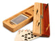 Inside View of a Cherry Cribbage Board Vine Top and Cards