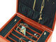 Opened View Zoomed in of a Cascade II Jewelry Box –0 Drawer Sapphire