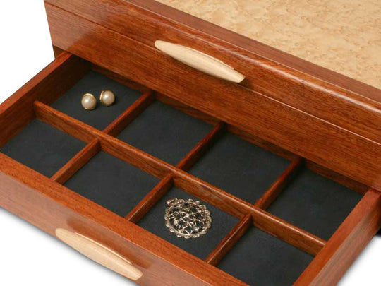 Sections View of a Cascade II Jewelry Box –1 Drawer Sapphire