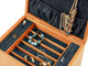 Open View Zoomed in of a Cascade I Jewelry Box –2 Drawer Sapphire