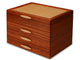 Angled View of a Cascade II Jewelry Box –3 Drawer Sapphire