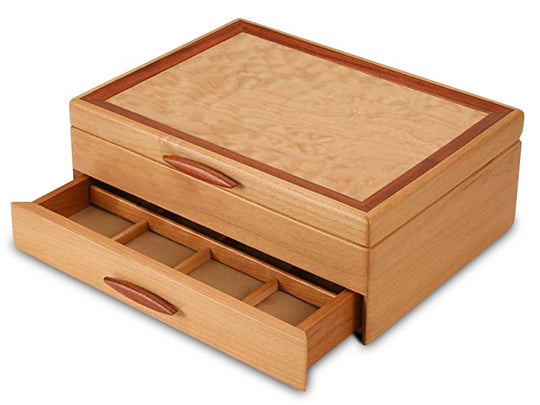 Open Drawer View of a Cascade I Jewelry Box –1 Drawer Pearl