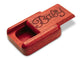 Top View of a 2" Flat Narrow Padauk with laser engraved image of Baby