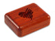 Top View of a 2" Flat Narrow Padauk with laser engraved image of Scribble Heart