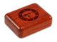 Top View of a 2" Flat Narrow Padauk with laser engraved image of Starry Moon