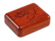 Top View of a 2" Flat Narrow Padauk with laser engraved image of Tiny Cupid