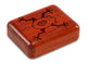 Top View of a 2" Flat Narrow Padauk with laser engraved image of Tree Frog