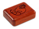 Top View of a 2" Flat Narrow Padauk with laser engraved image of Oriental Cat