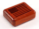 Top View of a 2" Flat Narrow Padauk with laser engraved image of American Flag