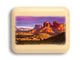 Top View of a 2" Flat Narrow Aspen with color printed image of Monument Valley National Park
