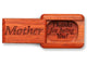 Top View of a 2" Flat Narrow Padauk with laser engraved image of Mother, Thanks!