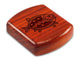 Top View of a 2" Flat Wide Padauk with laser engraved image of Primitive Fish