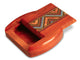 Opened View of a 2" Flat Wide Padauk with inlay pattern of Kaleidoscope Inlay of a 2" Flat Wide Padauk - Kaleidoscope Inlay