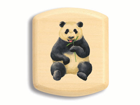Top View of a 2" Flat Wide Aspen with color printed image of Panda