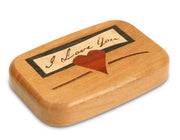 3" Flat Wide Cherry - I Love You Marquetry