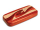 Top View of a 4" Flat Wide Padauk with marquetry pattern of Wave Marquetry  of a 4" Flat Wide Padauk - Wave Marquetry 