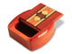 Opened View of a 2" Med Wide Padauk with inlay pattern of Compass Rose Inlay of a 2" Med Wide Padauk - Compass Rose Inlay
