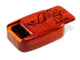 Opened View of a 3" Med Wide Padauk with laser engraved image of Bird Love