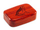 Top View of a 3" Med Wide Padauk with laser engraved image of Heartline Frog