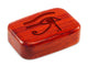 Top View of a 3" Med Wide Padauk with laser engraved image of Eye of Horus