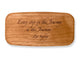 Top VIew of a 4" Med Wide Cherry with laser engraved image of Quote -Zen saying Step