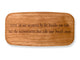Top VIew of a 4" Med Wide Cherry with laser engraved image of Quote -Anonymous Moments