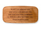 Top VIew of a 4" Med Wide Cherry with laser engraved image of Quote -Emerson Within
