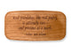 Top VIew of a 4" Med Wide Cherry with laser engraved image of Quote -Tahar Ben Jelloun