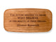 Top VIew of a 4" Med Wide Cherry with laser engraved image of Quote -Eleanor Roosevelt