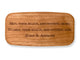 Top VIew of a 4" Med Wide Cherry with laser engraved image of Quote -Susan B Anthony Rights
