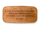 Top VIew of a 4" Med Wide Cherry with laser engraved image of Quote -Brad Henry