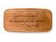Top VIew of a 4" Med Wide Cherry with laser engraved image of Quote -Oscar Wilde Teacher