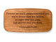 Top VIew of a 4" Med Wide Cherry with laser engraved image of Quote -Christopher Robin