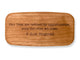 Top VIew of a 4" Med Wide Cherry with laser engraved image of Quote -F.Scott Fitzgerald