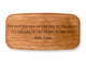 Top VIew of a 4" Med Wide Cherry with laser engraved image of Quote -Mark Twain Fight