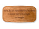 Top VIew of a 4" Med Wide Cherry with laser engraved image of Quote -Leo Buscaglia