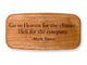 Top VIew of a 4" Med Wide Cherry with laser engraved image of Quote -Mark Twain Hell