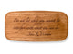 Top VIew of a 4" Med Wide Cherry with laser engraved image of Quote -John R. Wooden