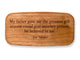 Top VIew of a 4" Med Wide Cherry with laser engraved image of Quote -Jim Valvano